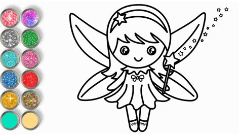 Easy Cute Fairy Drawing For Kids - How to draw barbie fairy.