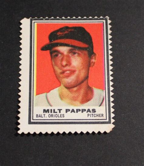 1962 Topps Stamps Milt Pappas Baltimore ORIOLES EBay