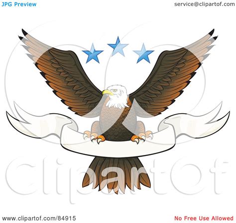 Royalty Free Rf Clipart Illustration Of A Bald Eagle Perched On A