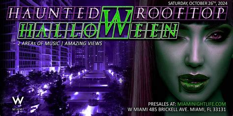 Haunted w miami rooftop halloween party, w miami downtown