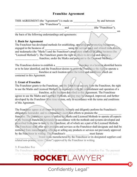 Franchise Template Agreement