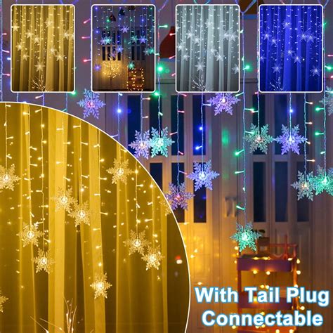 Yaghyagh Ft Led Snowflake Fairy String Light Christmas Indoor