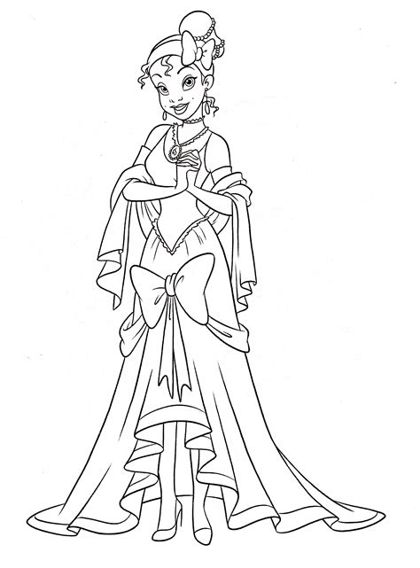 Walt Disney Coloring Pages Princess Tiana Walt Disney Characters