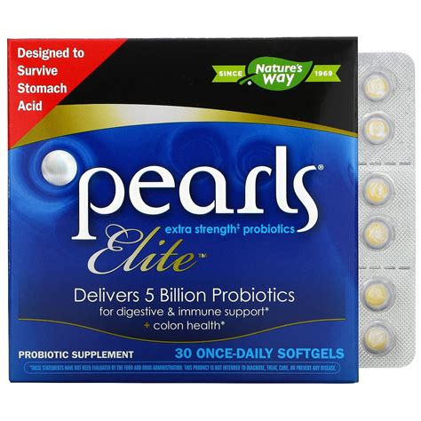 Nature S Way Pearls Elite Extra Strength Probiotics 30 Once Daily Softgels Iherb