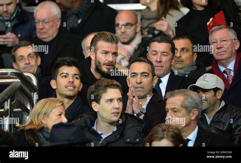 Nicolas Sarkozy David Beckham Sir Alex Ferguson Youri Djorkaeff