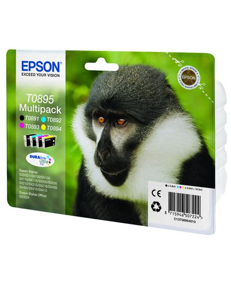 Epson Monkey Multipack Singe Couleurs Encre Durabrite Ultra Noire