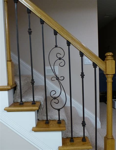 Replacing Wooden Stair Balusters Spindles With Wrought Iron Flooring