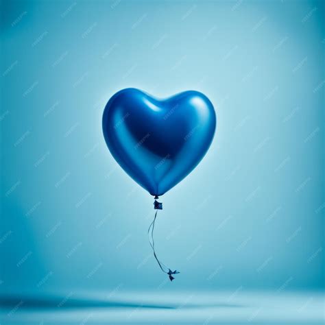 Premium Photo | Blue color Heart shaped balloons isolated on Blue ...