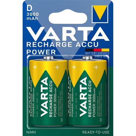 Varta Akku Recharge Accu Power Mono D Nimh Mah Er Blister