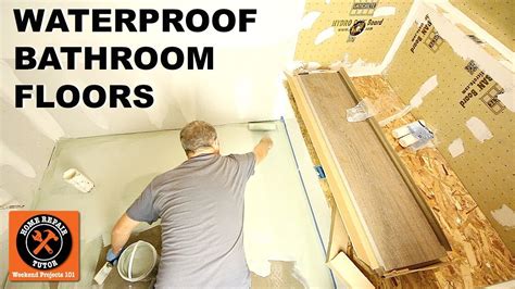 How To Waterproof Bathroom Floors Hydro Ban Method By Home Repair Tutor Youtube