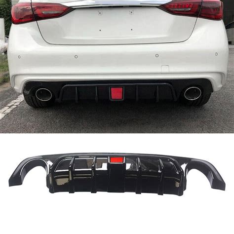 For 2018 2019 2020 Infiniti Q50 Rear Diffuser Bumper Lip Spoiler Gloss