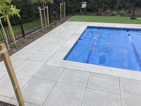 Ash Grey Flamed Granite Pool Coping