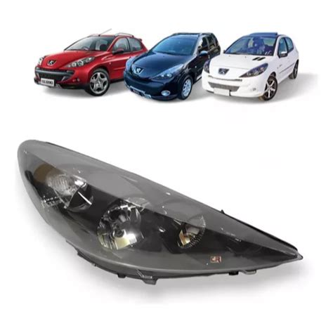 Farol Peugeot 207 Hoggar Máscara Negra Novo Lado Direito Shopee Brasil