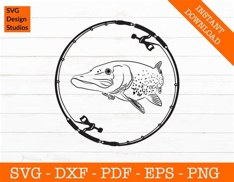 Hecht Angeln Svg Hecht Svg Hecht Svg Fisch Svg Datei Png Dxf Cricut