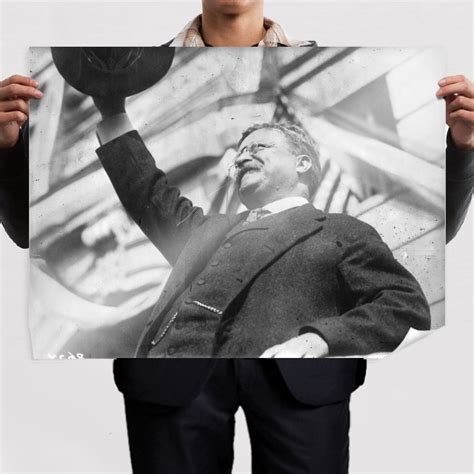 Theodore Roosevelt Glasses Retro Vintege Poster 32x24 Inch