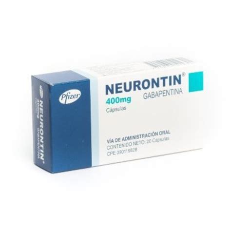 Neurontin 400 Mg 20 CÁpsulas Farmashop