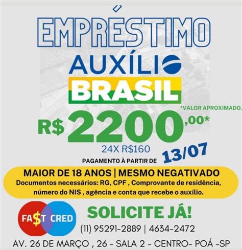 Atenção Empréstimo para quem recebe Auxílio Brasil liberado POÁ