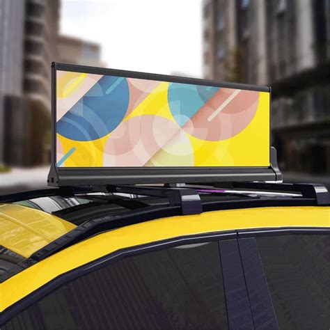 4g Advertising Taxi Lcd Screen Taxi Car Top Moving Led Display Digital Taxi Rooftop