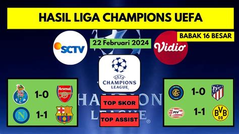 Hasil Liga Champions Tadi Malam FC PORTO Vs ARSENAL NAPOLI Vs