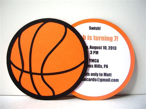 Basketball Invitation Pack Of Etsy Basketball Invitations