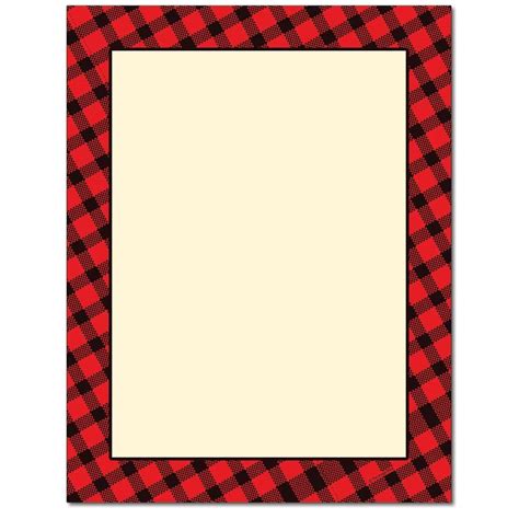 Buffalo Plaid Letterhead And Stationery Paper The Image Shop