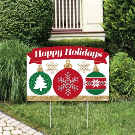 Big Dot Of Happiness Ornaments Christmas Yard Sign Lawn Decor Happy