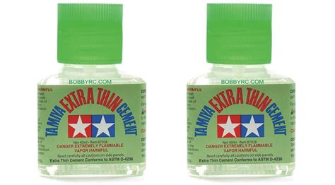 2 Pack Tamiya 87038 Extra Thin Cement Glue Fine Tip 40ml