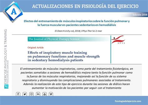 Efectos Del Entrenamiento De M Sculos Inspiratorios Sobre La Funci N