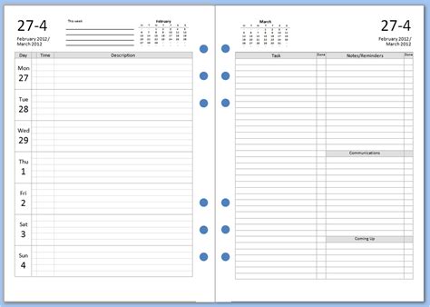 Diary Page Template