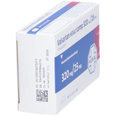 Valsartan Hexal® Comp 320 Mg25 Mg 56 St Mit Dem E Rezept Kaufen Shop