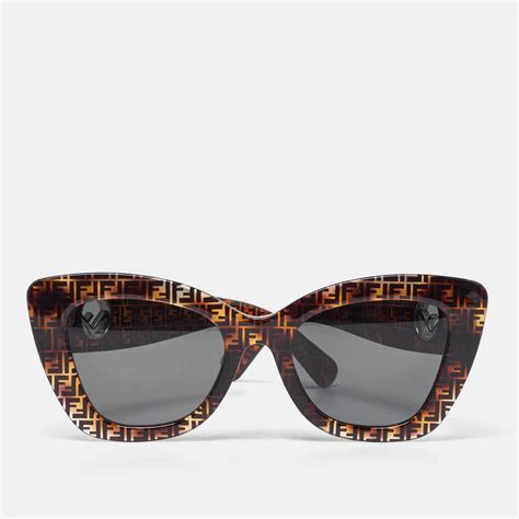 Fendi Havana FF Grey F Is Fendi FF0327 S Cat Eye Sunglasses Fendi The