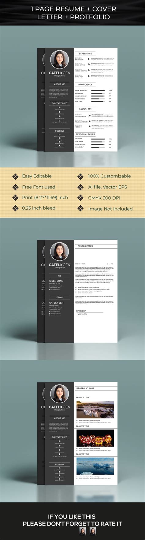 Resume Template 3 pages - Prints | CodeGrape