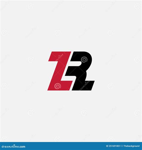 Zr Letters Logo Rz Logotype Or Monogram Stock Vector