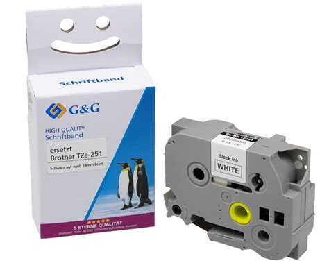 G&G Premium Schriftband Brother TZe-251 kompatibel