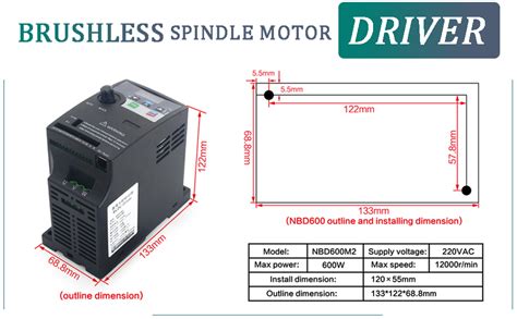 Rattmmotor 600w Brushless Spindle Motor Kit 110v 0 6kw Brushless Air Cooled Spindle Motor