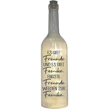 WB Wohn Trends LED Flasche Mit Motiv Freunde Sind Wie Sterne Grau