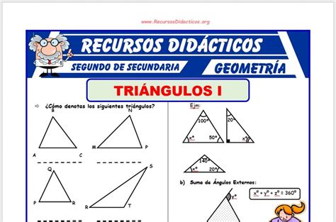 Propiedades Básicas De Los Triángulos Para Segundo De Secundaria