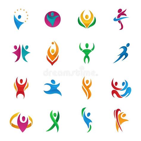 Abstract Vector People Silhouette Teams And Groups Human Figure Shapes