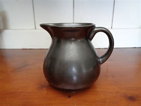 Black Jug Prinknash Pottery Metallic Effect Lustre Black Etsy