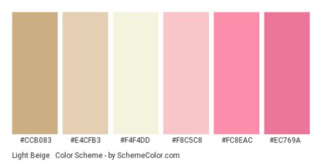 Light Beige And Pink Color Scheme Beige