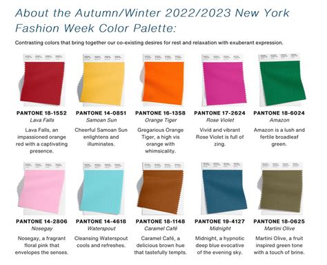 Pantone Autumn Winter 2022 2023 Color Palette Artofit