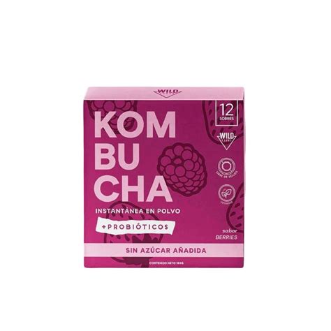 WILD FOODS KOMBUCHA INSTANTÁNEA 12 UNIDADES MIX DE BERRIES 15G