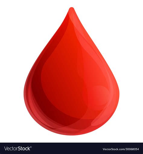 Blood Drop Icon Cartoon Style Royalty Free Vector Image