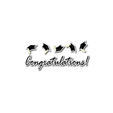 Graduation Congratulations With Thrown Hats Vector Congratulation Graduation Graduation Hat