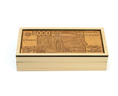 Шкатулка деревянная для денег "Пять тысяч рублей": купить за 550 ₽ в ...