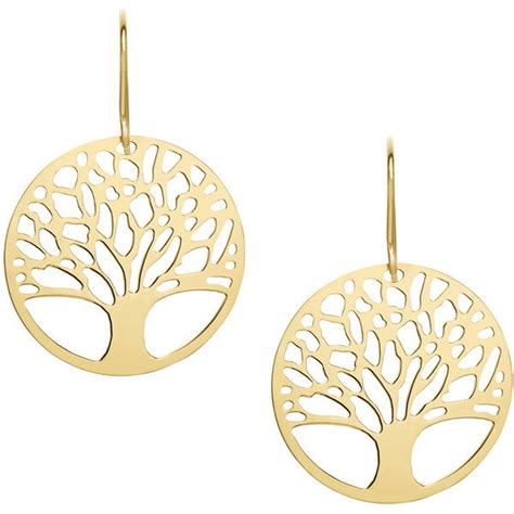 Tree Of Life Dangle Earrings In 14k Yellow Gold 300 Liked On