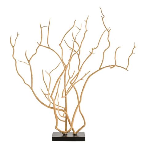 Dunston Modern Beige Iron Tree Branch Sculpture | Kathy Kuo Home