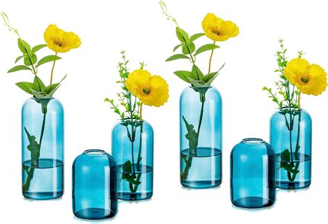 Amazon Glass Bud Vases For Flowers Hewory Blown Modern Small