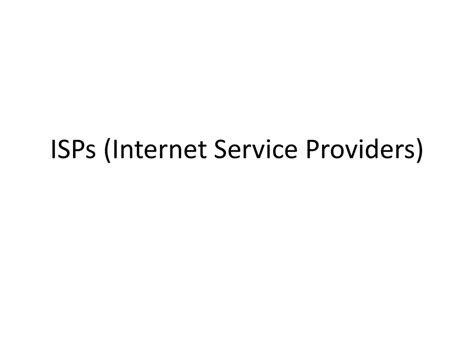 Isps Internet Service Providers Ppt Download