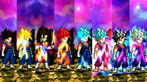 TODAS AS TRANSFORMAÇÕES DO VEGETTO BASE SSJ SSJ4 SSG SSB SSB